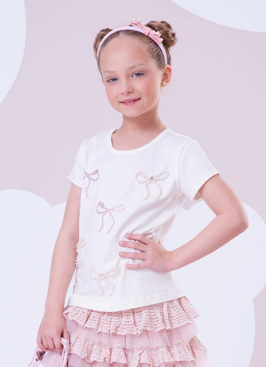 Blusa Infantil Laços Cristal Pituchinhus