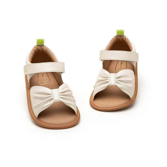 Sandália Bebê Off White Crinkle Tip Toey Joey