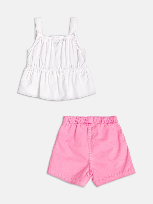 Conjunto Infantil Bordado Flores Momi