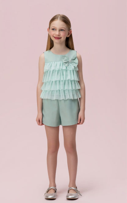 Conjunto Infantil Verde Água Petit Cherie