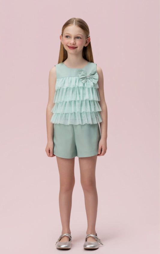 Conjunto Infantil Verde Água Petit Cherie