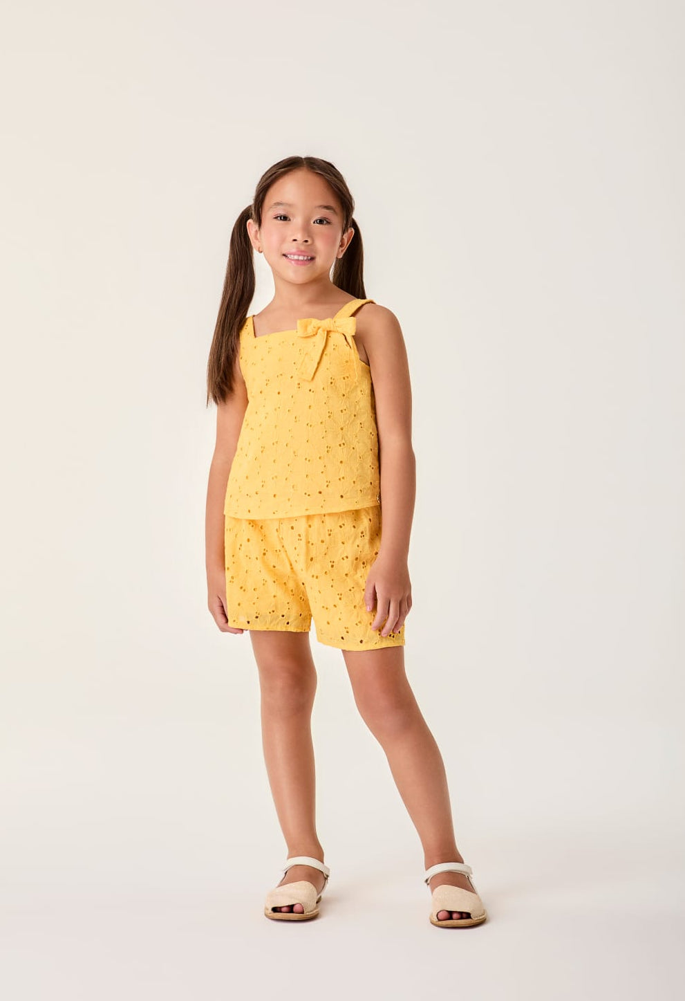 Conjunto Infantil Menina Laise Amarelo Buá