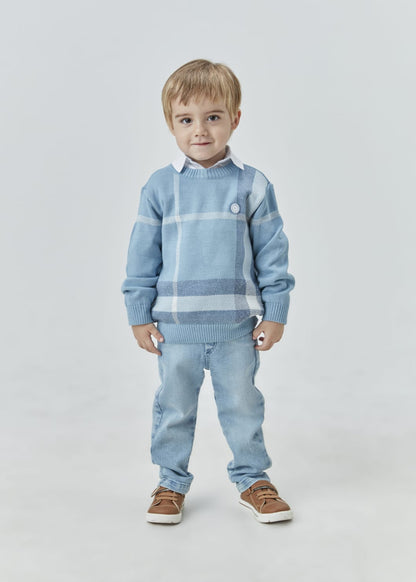 Blusa Tricot Xadrez UM+UM