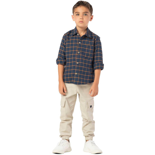 Camisa Xadrez Marinho Buá