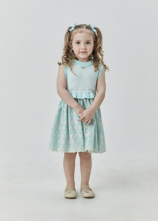 Vestido Tricot Turquesa UM+UM