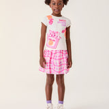 Conjunto Infantil Menina Xadrez Buá
