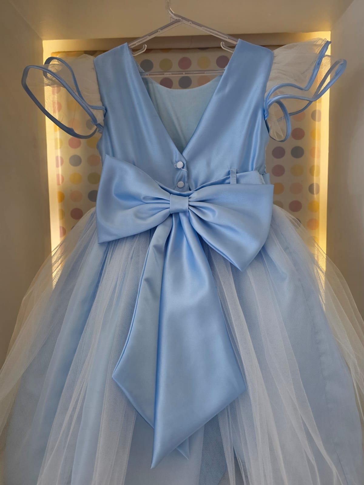 Vestido Infantil Azul Borboleta Buá
