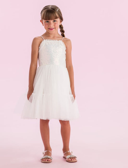 Vestido Infantil Festa Paetê Petit Cherie