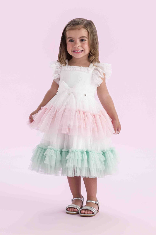 Vestido Infantil Camadas Color Petit Cherie