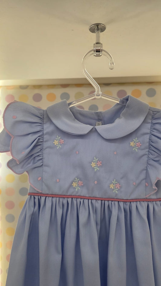Vestido Bebê Luna Azul Buá
