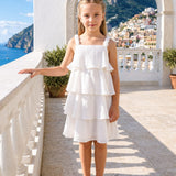 Vestido Infantil Off Babados Buá