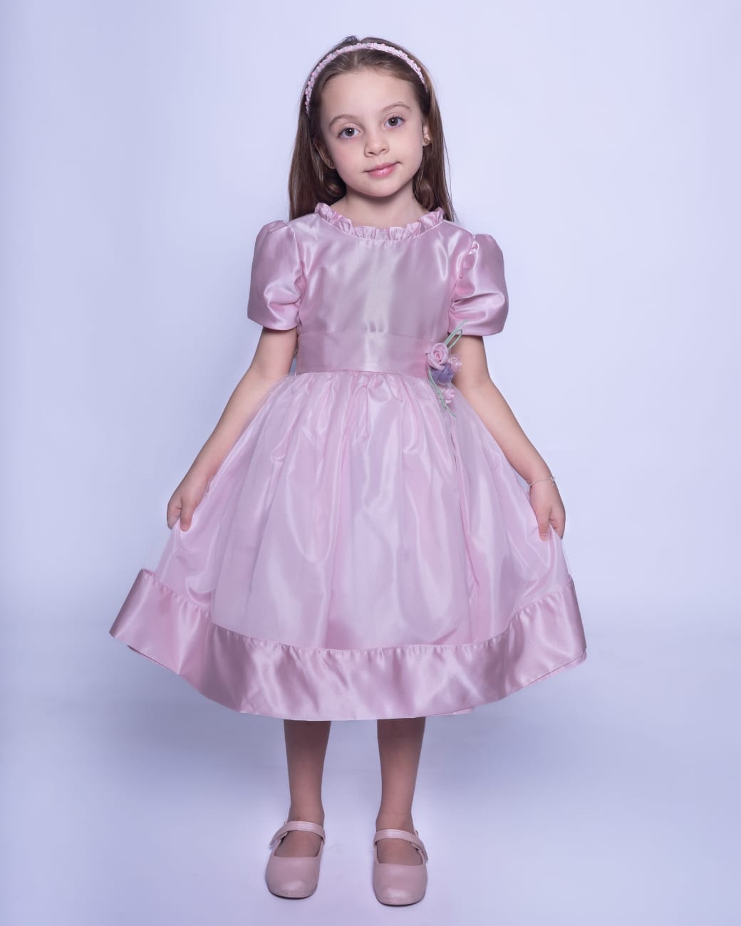 Vestido Infantil Festa Rosa Buá