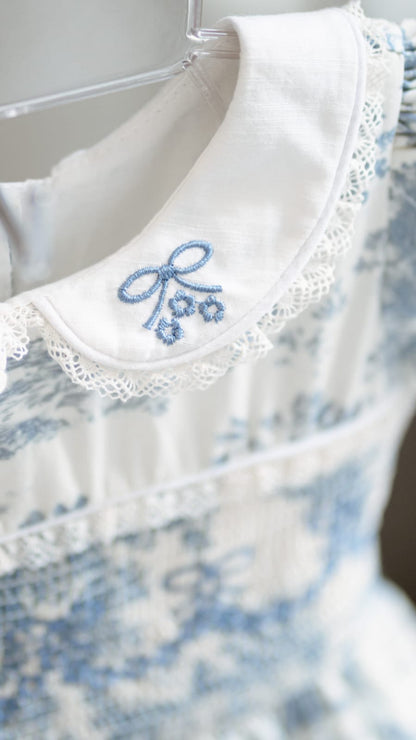 Vestido Infantil França Azul Buá