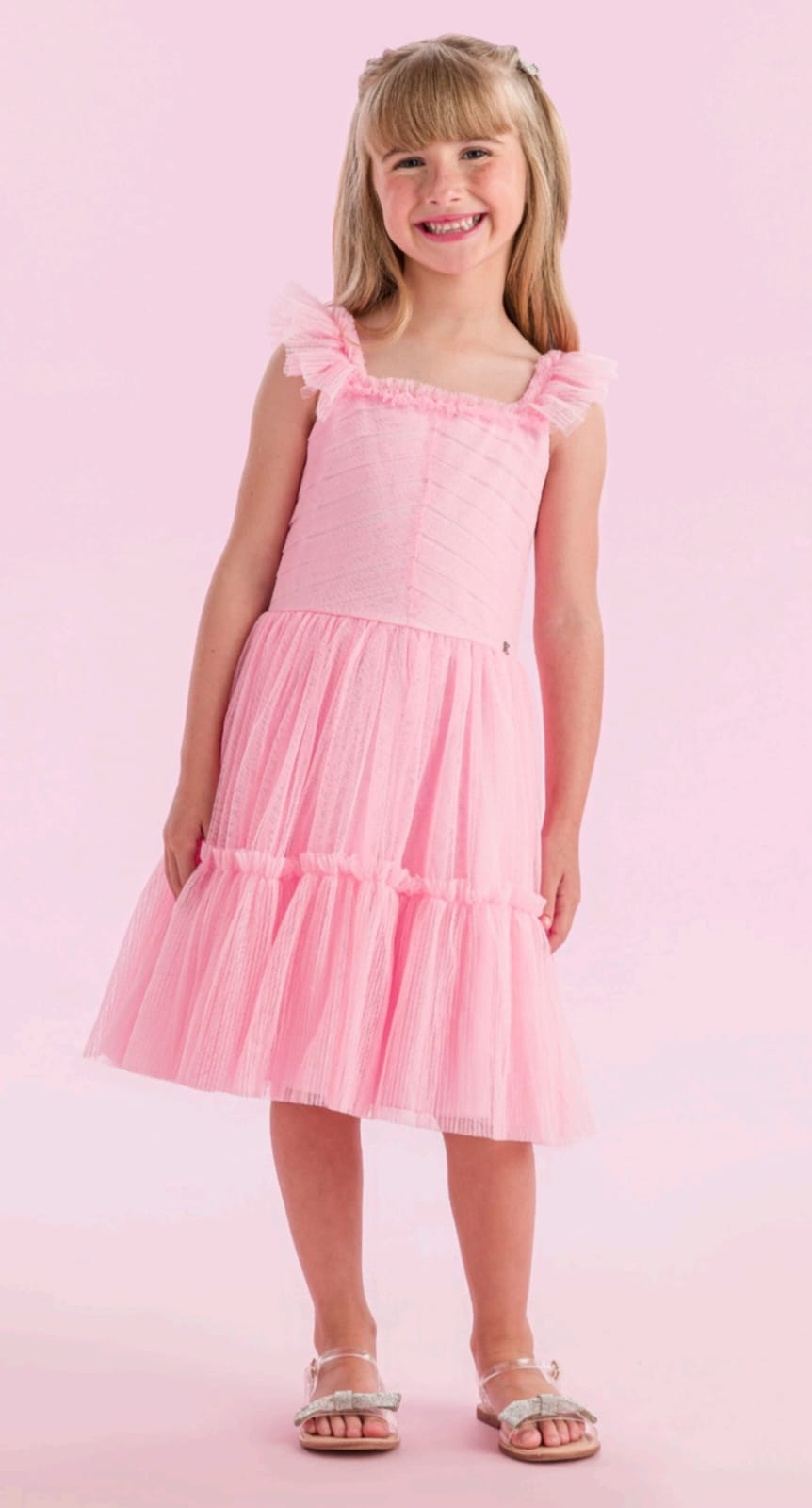 Vestido Rosa Fluido Petit Cherie