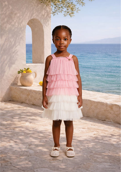 Vestido Infantil Degradê Rosa Buá