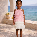 Vestido Infantil Degradê Rosa Buá
