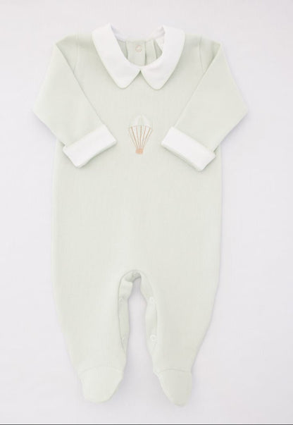 Macacão Masculino Bebê Balão Verde Buá