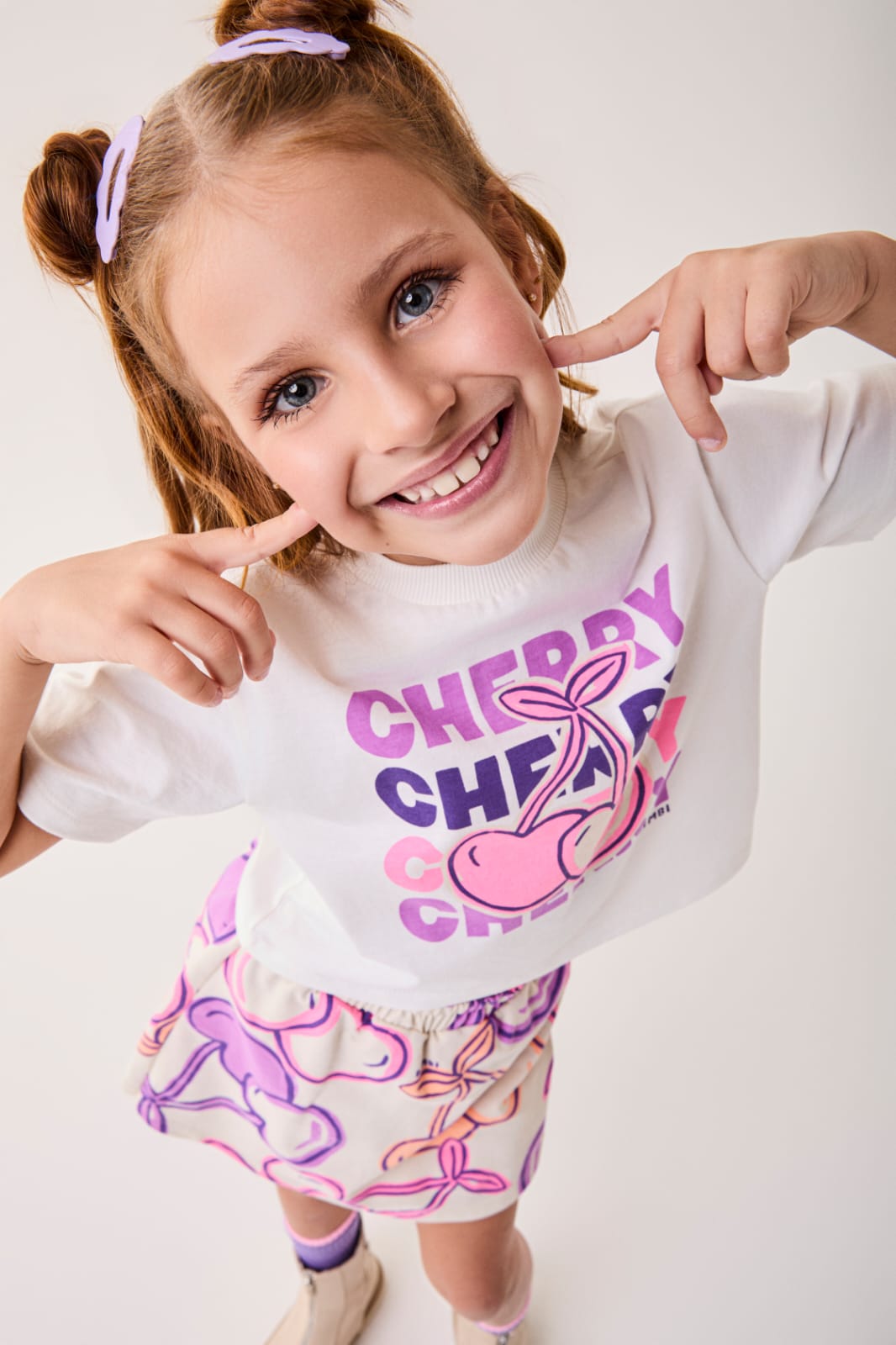 Conjunto Infantil Cherry Lilás Bimbi
