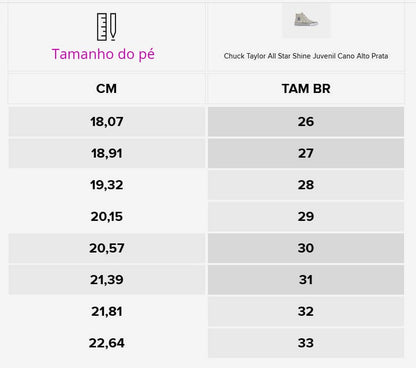 All Star Infantil Chuck Taylor Shine Prata