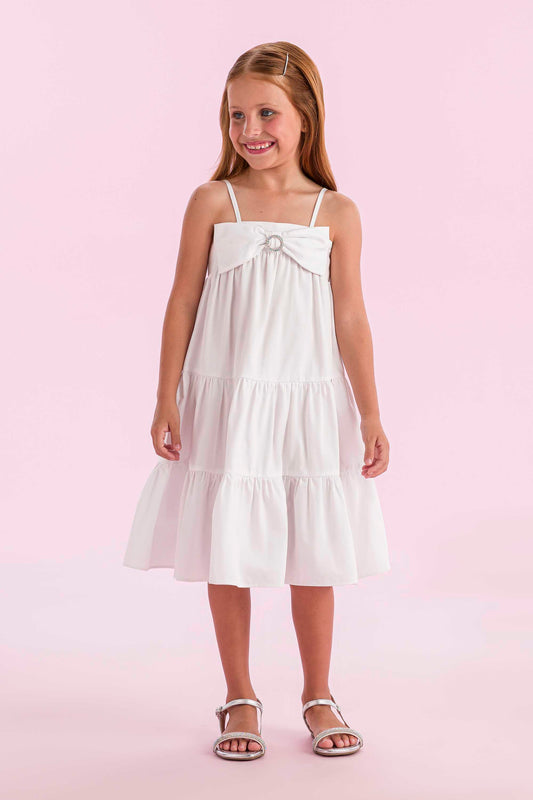 Vestido Branco Laço Petit Cherie