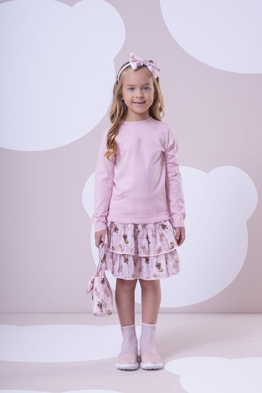 Saia Short  Infantil Ursinhas Pituchinhus
