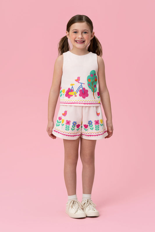Conjunto Infantil Rosa Claro Jardim Buá