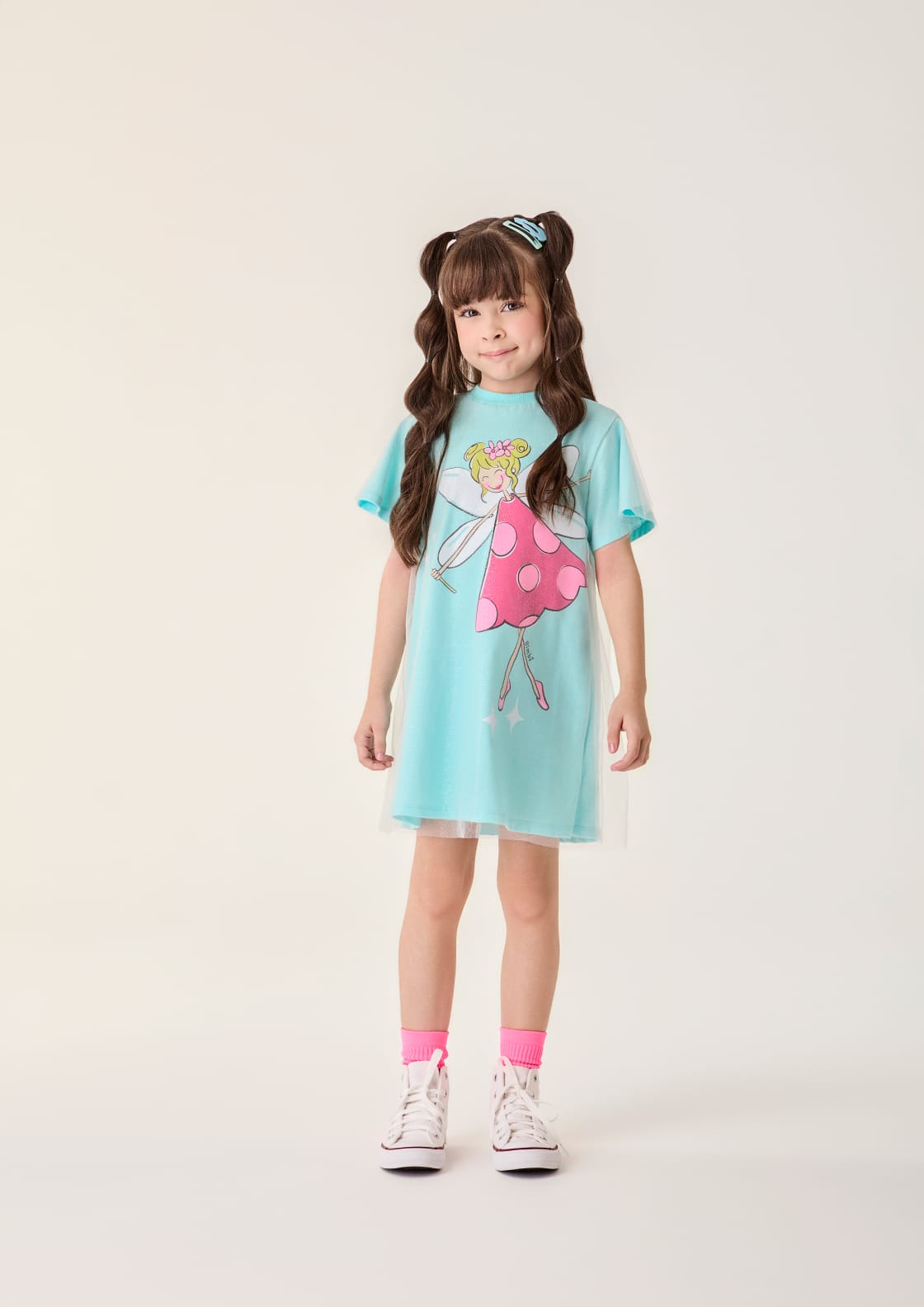 Vestido Infantil Azul Fada Buá