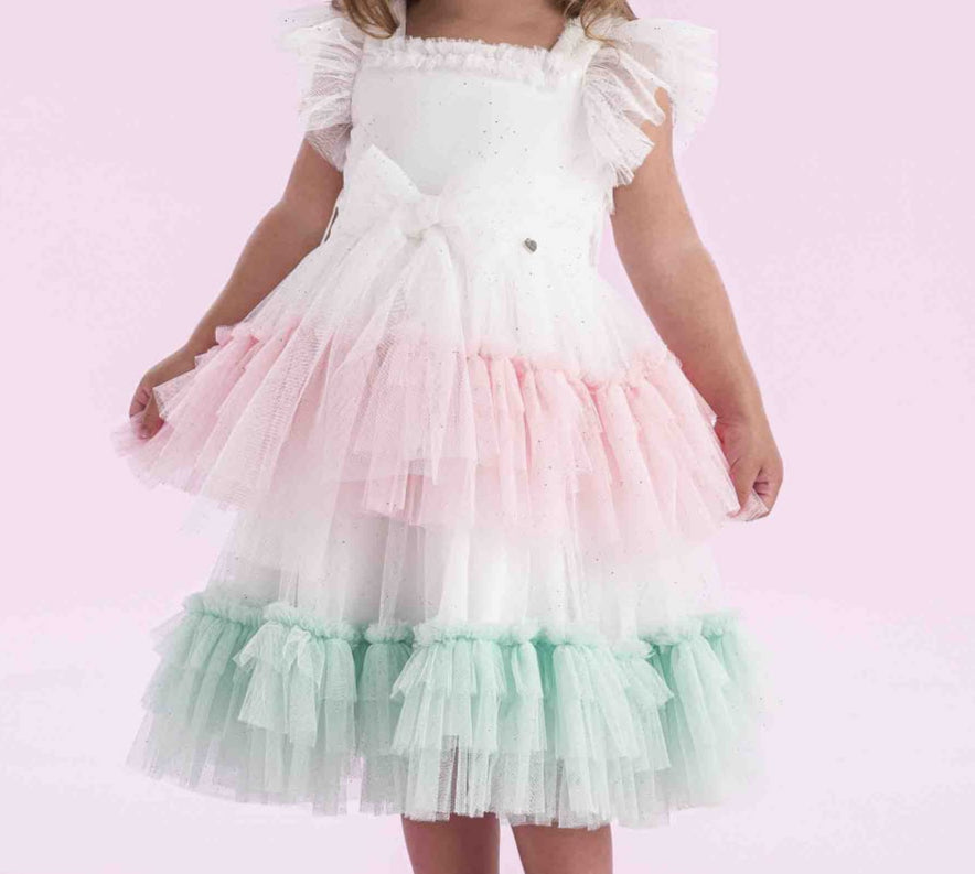Vestido Infantil Camadas Color Petit Cherie