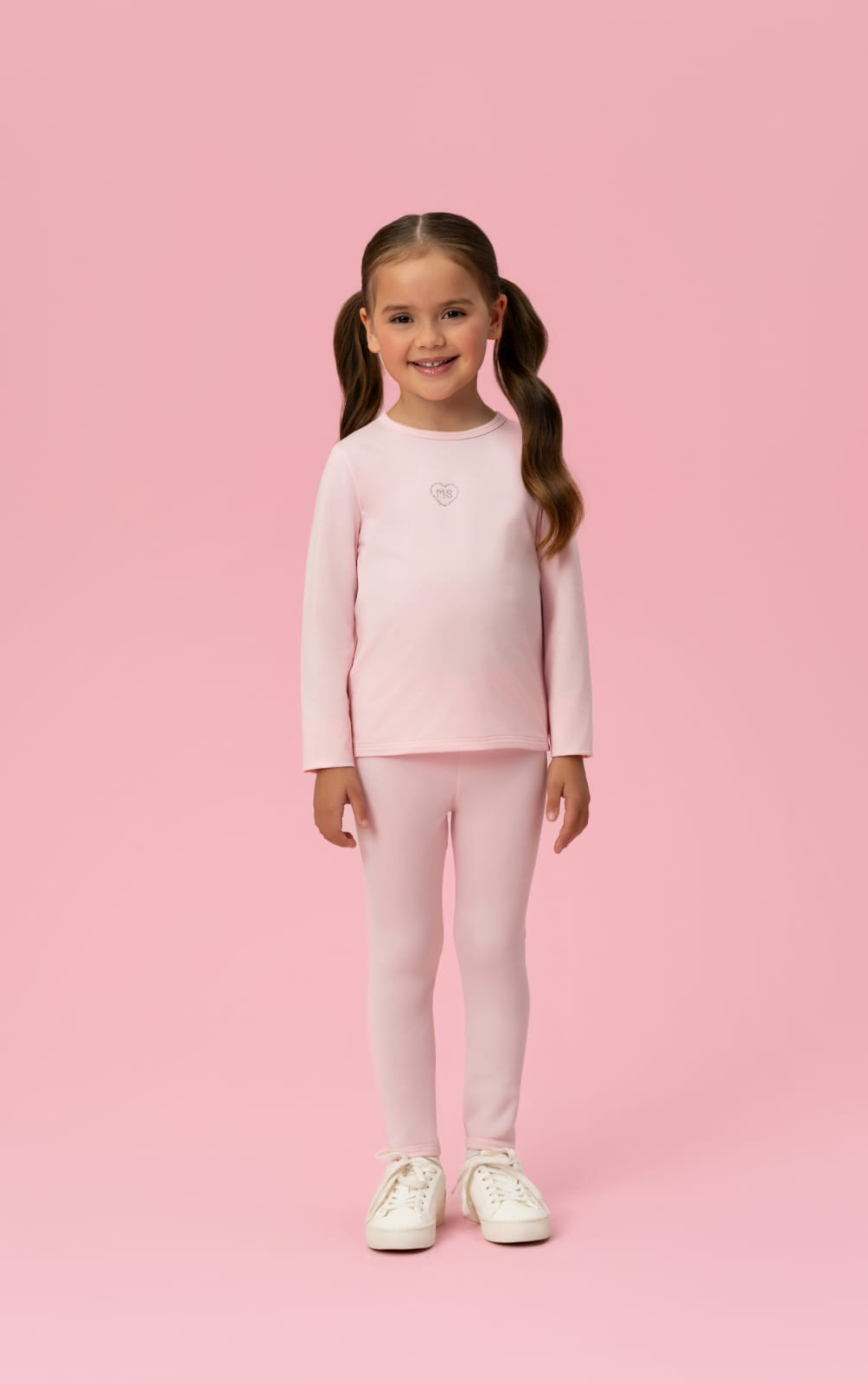 Conjunto Infantil Térmico Rosa Claro