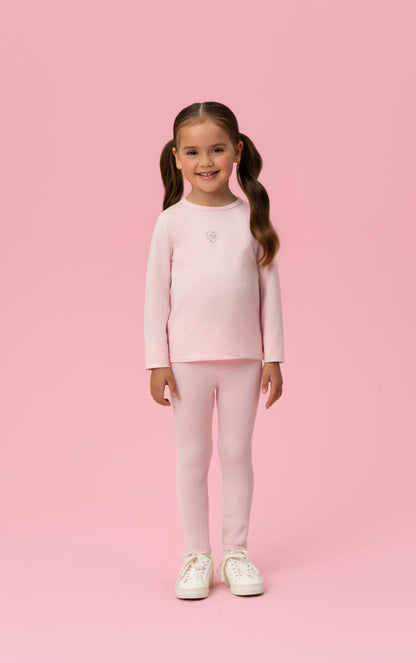 Conjunto Infantil Térmico Rosa Claro