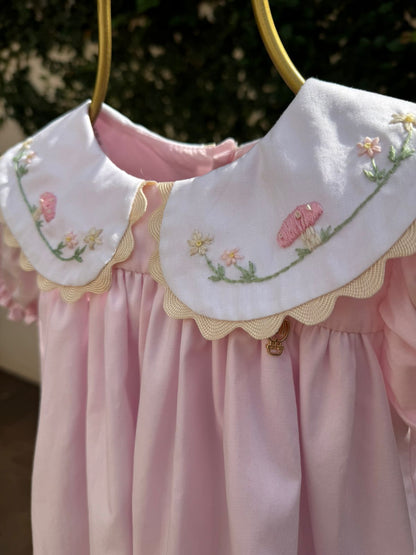 Vestido Infantil Cogumelo Rosa Buá