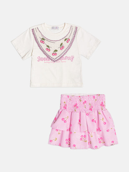 Conjunto Infantil Menina Rosa Cereja Momi
