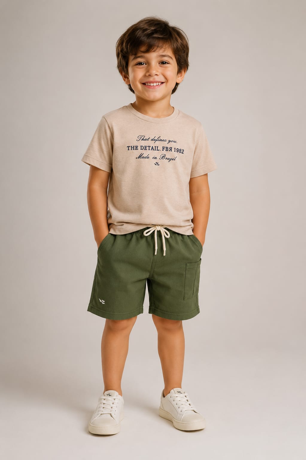 Conjunto Infantil Verde Miltar Buá