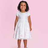 Vestido Infantil Rosa Flores Petit Cherie