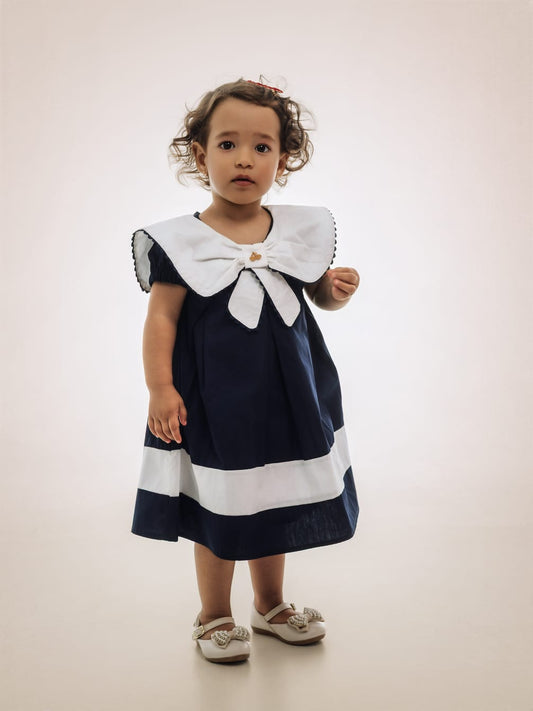 Vestido Bebê Marinho Buá