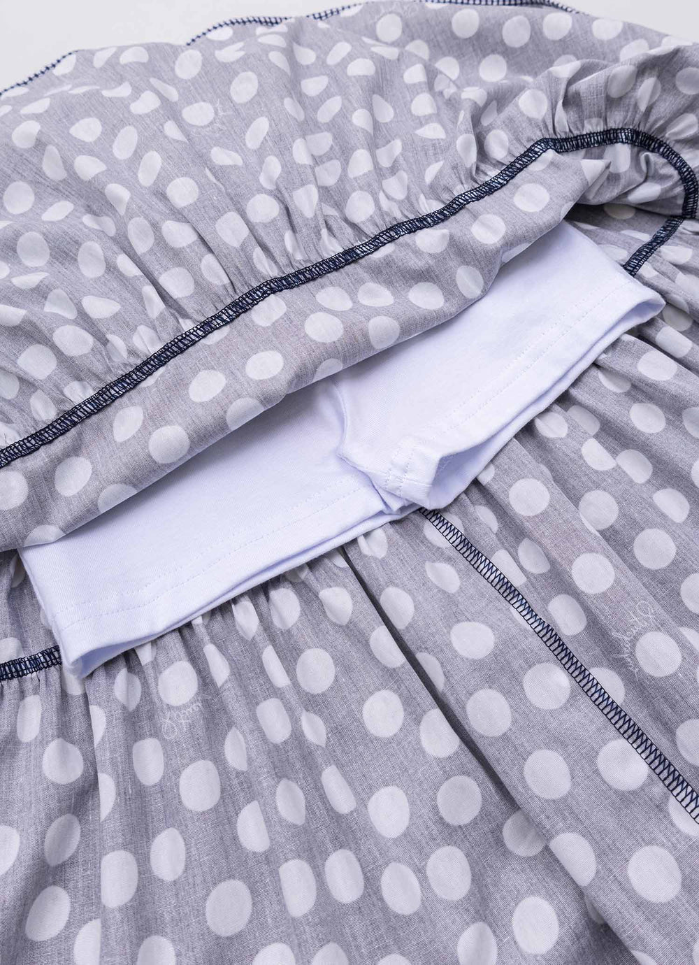 Saia Infantil Midi Estampada Poá Pituchinhus