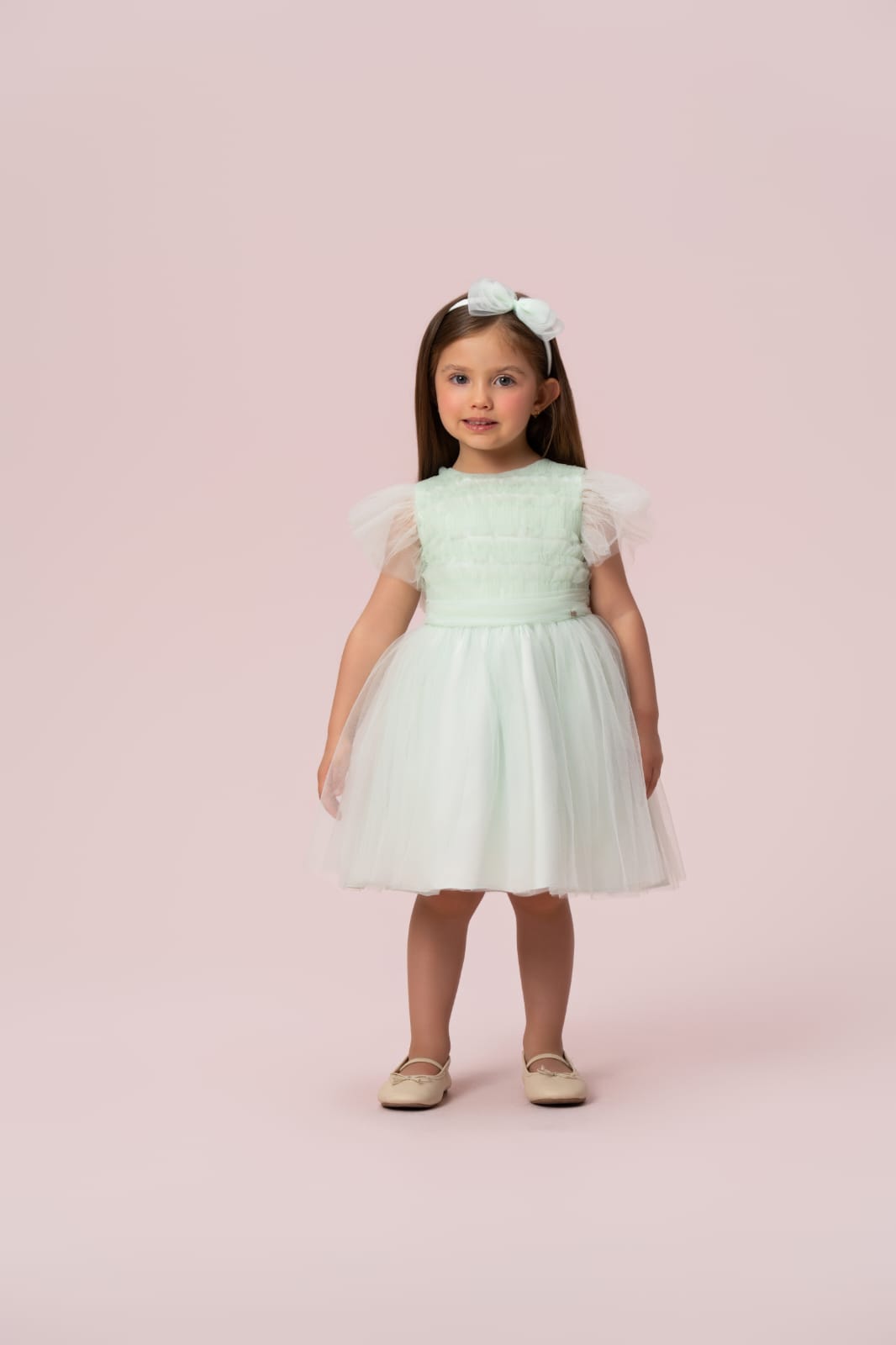 Vestido Infantil Verde Água Petit Cherie