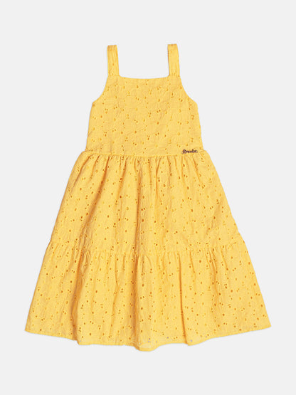 Vestido Infantil Menina Amarelo Laise Buá