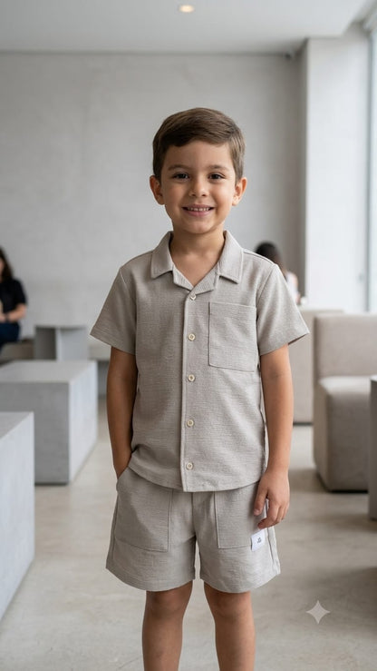 Conjunto Infantil Menino Cáqui Buá