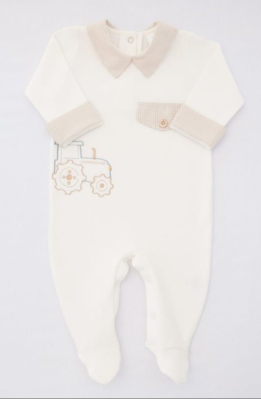 Macacão Masculino Bebê Trator Buá