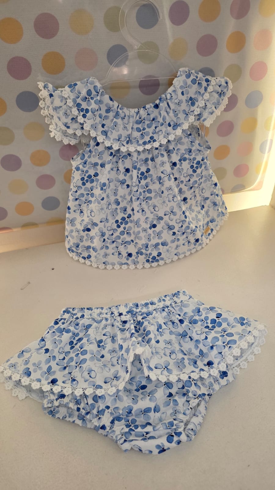 Conjunto Bebê Flores Azul UM+UM