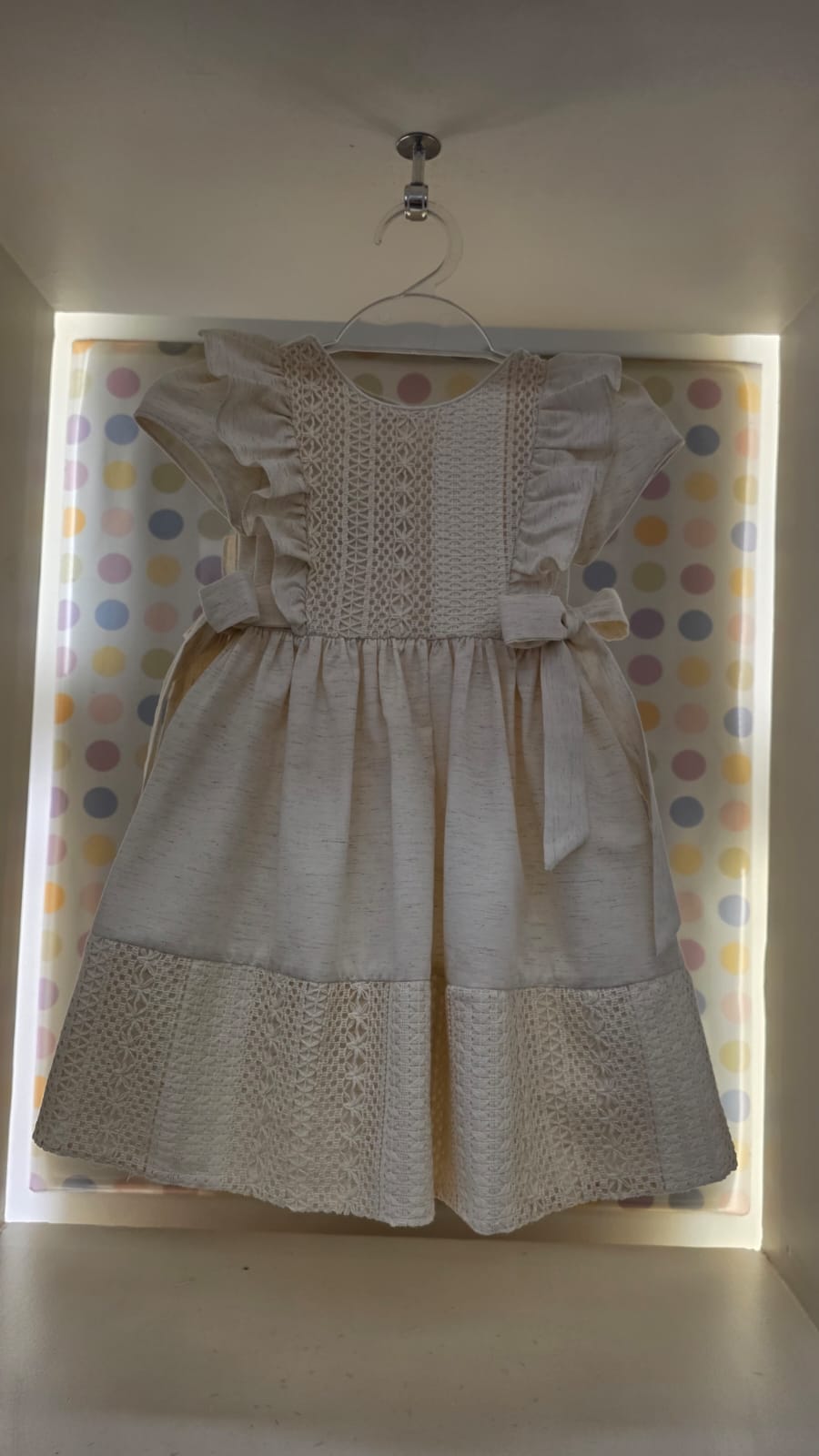 Vestido Bebê Renda Crochê Buá