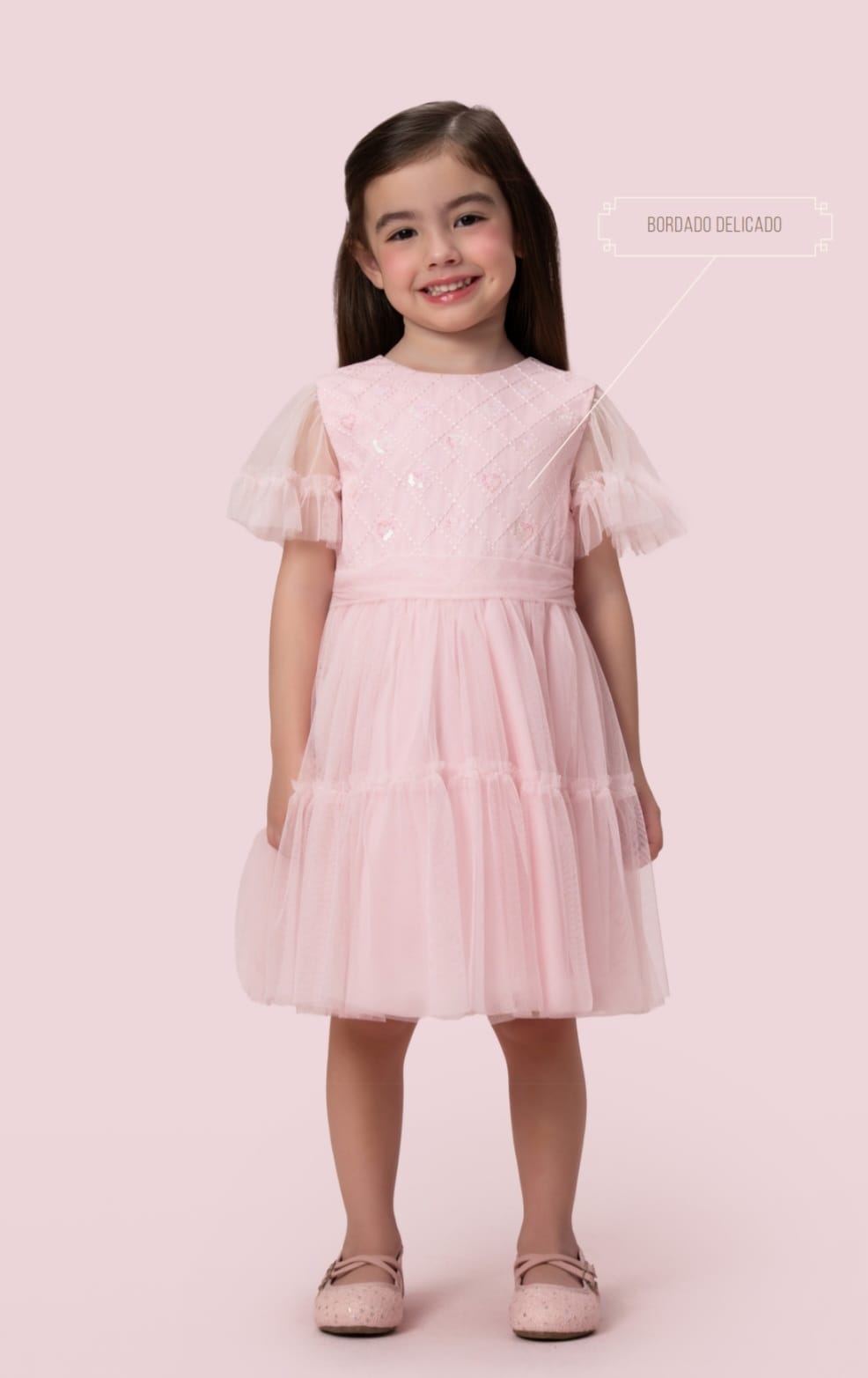 Vestido Infantil Mini Corações Petit Cherie