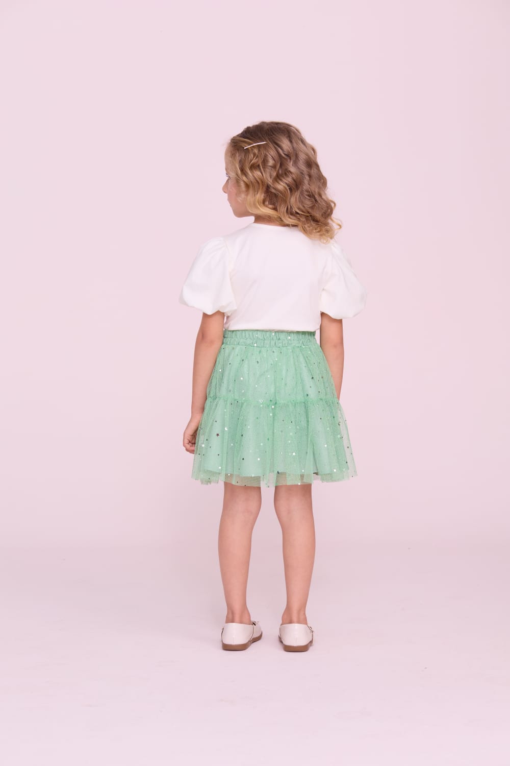 Conjunto Infantil Saia Tule Buá