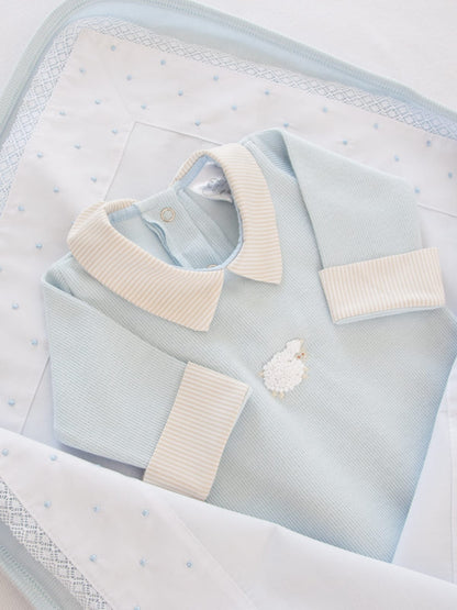 Saída Maternidade Azul Ovelha Buá