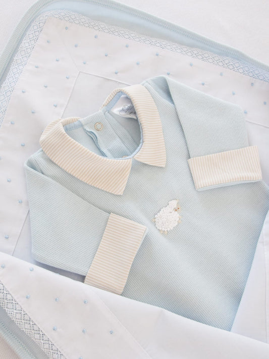 Saída Maternidade Azul Ovelha Buá