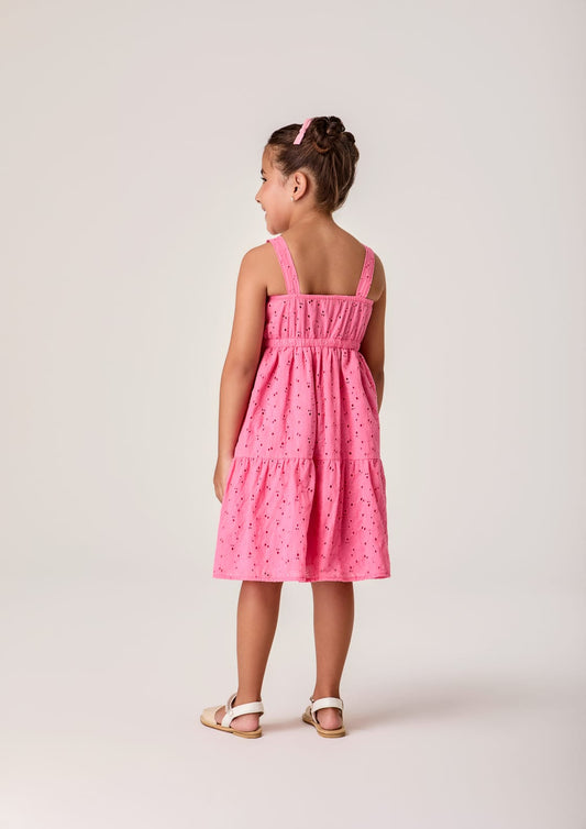Vestido Infantil Rosa Laise Buá