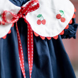 Vestido Bebê Marinho Cerejas Buá