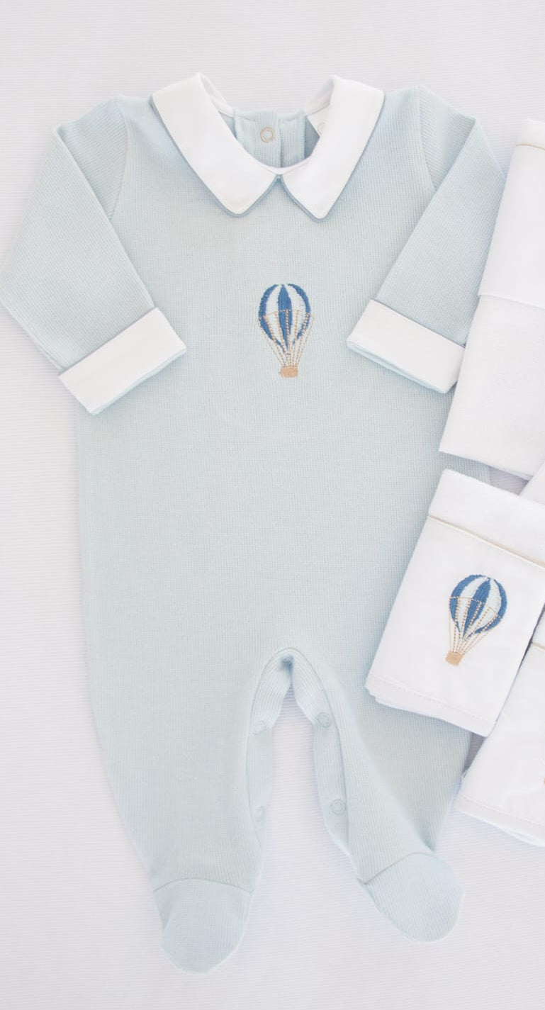 Macacão Masculino Bebê Balão Azul Buá