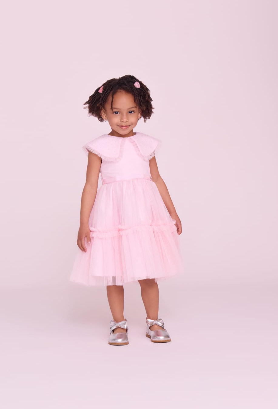 Vestido Infantil Gola Strass Buá
